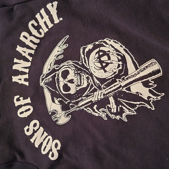 Sons of Anarchy black short sleeved onesie/bodysuit with front and back graphic - Picture 5 of 5